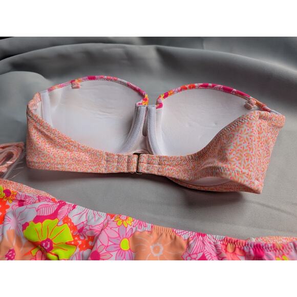 NWT Victoria’s Secret Bikini Set 34A/S Gorgeous Line Bright Floral Y2K - Picture 7 of 8
